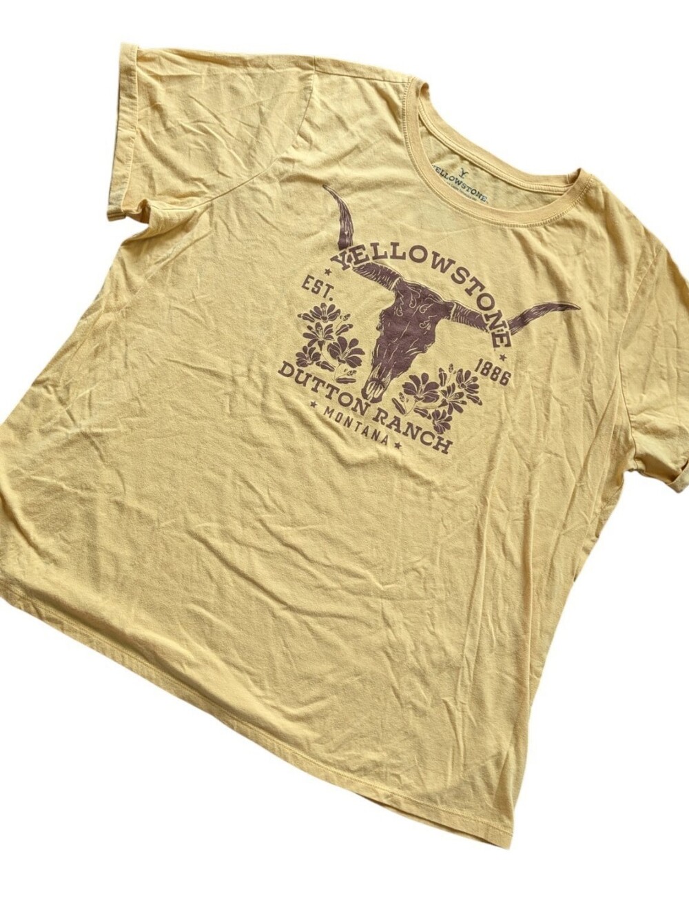 Torrid Yellowstone Dutton Ranch Montana Graphic Tee Size 3 Longhorn Skull